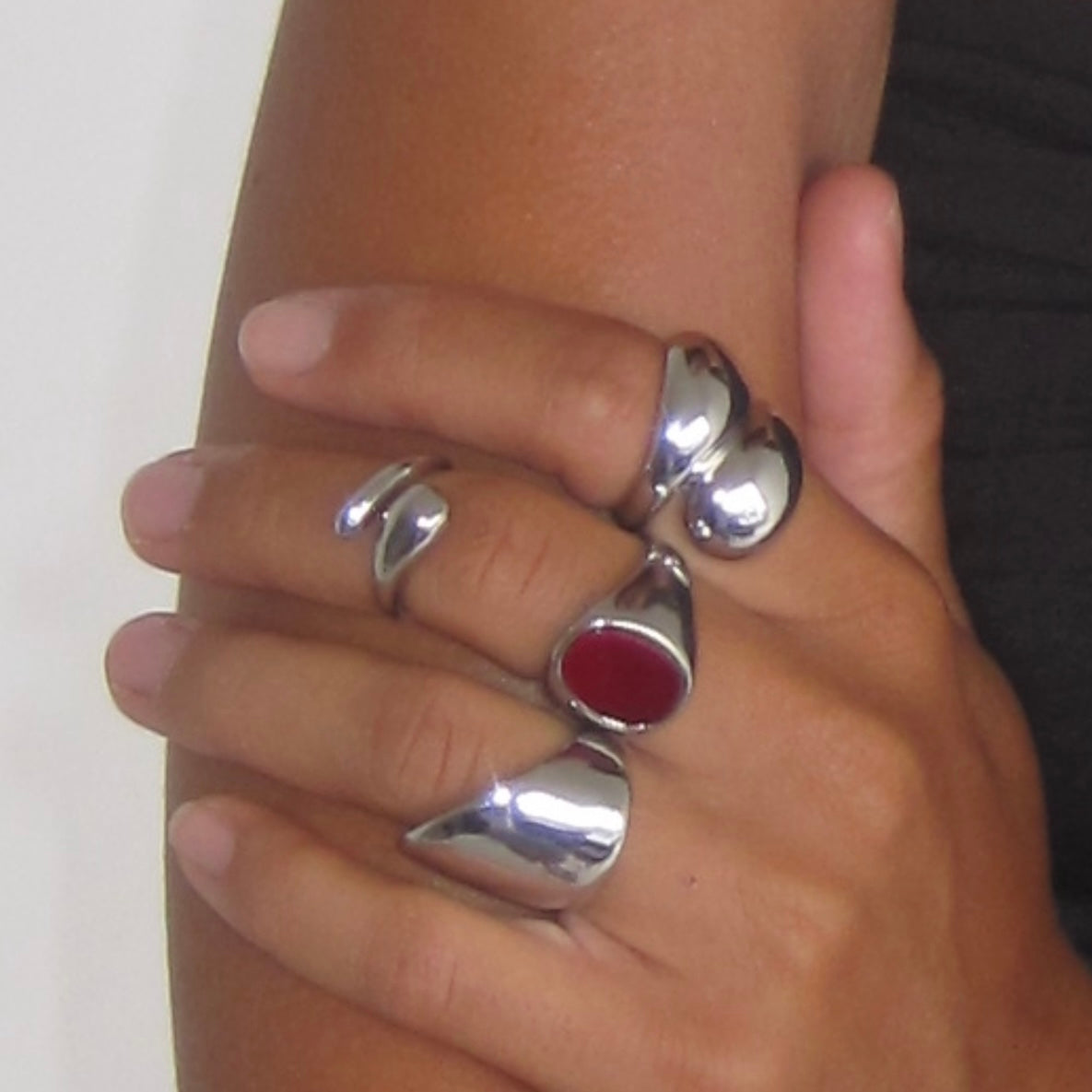 Tiger Ring with Fiery Red Jewel | By Gigi