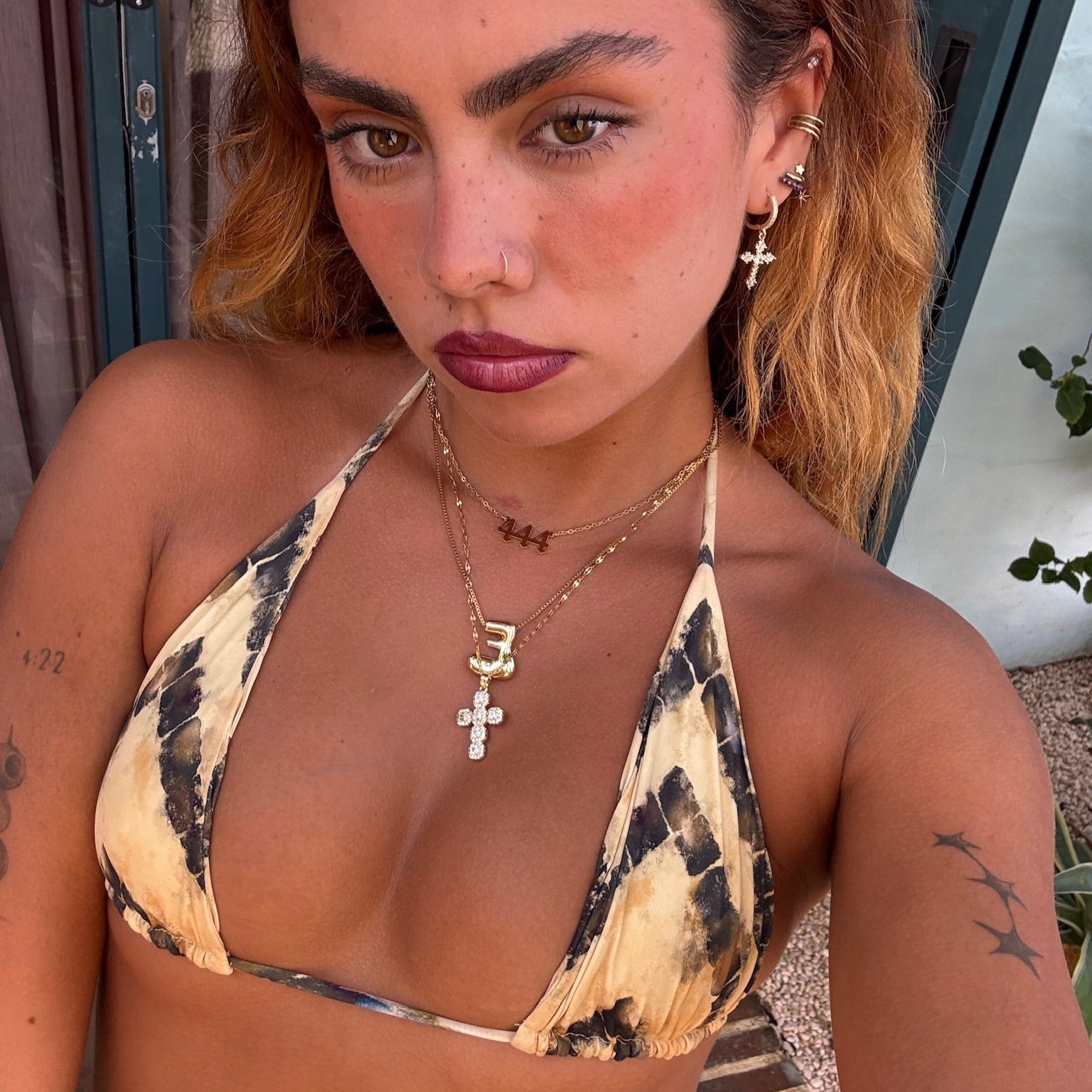 Gia Chunky Cross Necklace | Blessings & Good Vibes